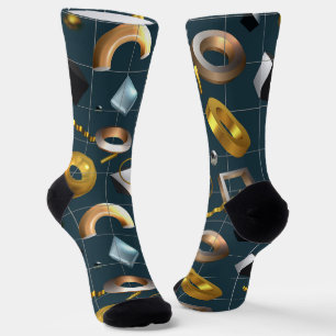 Chaussette Motif géométrique 3D