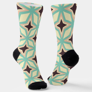 Chaussette Motif géométrique avec forme d'étoile foncée alter