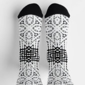 Chaussette Motif géométrique blanc et noir (Haut)