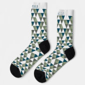 Chaussette Motif géométrique bleu foncé (Gauche)
