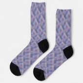 Chaussette Motif géométrique bleu violet (Gauche)