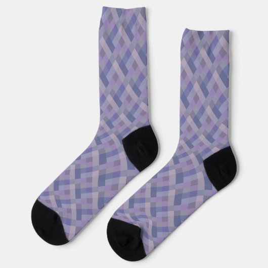 Chaussette Motif géométrique bleu violet (Gauche)