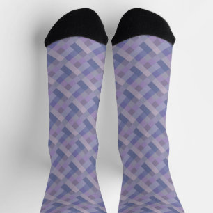 Chaussette Motif géométrique bleu violet