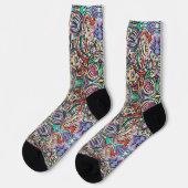 Chaussette Motif géométrique moderne Tropical-Multicolor (Gauche)