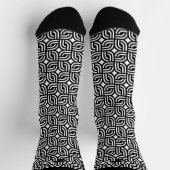 Chaussette Motif géométrique noir blanc (Haut)