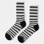 Chaussette Motif géométrique noir et blanc (Gauche)