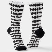 Chaussette Motif géométrique noir et blanc (Angulaire)