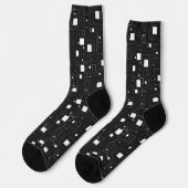 Chaussette Motif géométrique noir et blanc (Gauche)