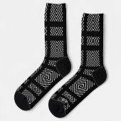 Chaussette Motif géométrique noir et blanc Ama (Gauche)
