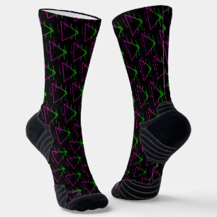 Chaussette Motif géométrique Retro Neon