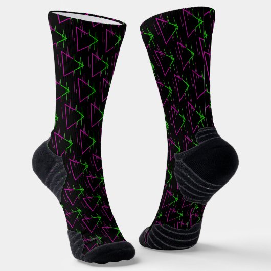 Chaussette Motif géométrique Retro Neon (Angulaire)