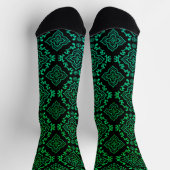 Chaussette Motif géométrique vert / Impression indienne (Haut)