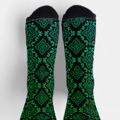 Chaussette Motif géométrique vert / Impression indienne (Haut)