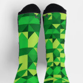 Chaussette Motif géométrique vert Saint Patrick's Day (Haut)