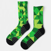 Chaussette Motif géométrique vert Saint Patrick's Day (Gauche)