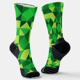 Chaussette Motif géométrique vert Saint Patrick's Day