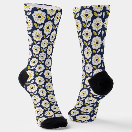 Chaussette Motif géométrique vintage (Angulaire)