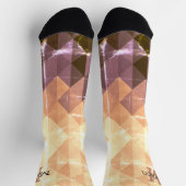 Chaussette motif géométrique violet vintage (Haut)