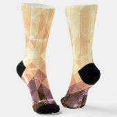 Chaussette motif géométrique violet vintage (Angulaire)