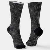 Chaussette Motif gothique Black and Grey Spiderweb (Angulaire)