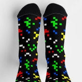 Chaussette Motif graphique de jeu vidéo 8 bits Retro (Haut)