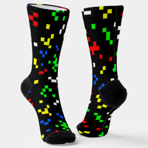 Chaussette Motif graphique de jeu vidéo 8 bits Retro