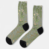 Chaussette Motif Green et Gold Fern (Gauche)