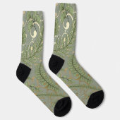 Chaussette Motif Green et Gold Fern (Droite)