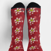 Chaussette Motif Grinch Red Snowflake (Haut)