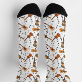 Chaussette Motif Guitare Music Notes (Haut)