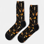Chaussette Motif Guitare Music Notes (Gauche)