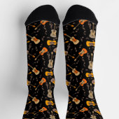 Chaussette Motif Guitare Music Notes (Haut)