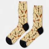 Chaussette Motif Guitare Music Notes (Gauche)