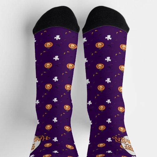 Chaussette Motif Halloween et message (Haut)