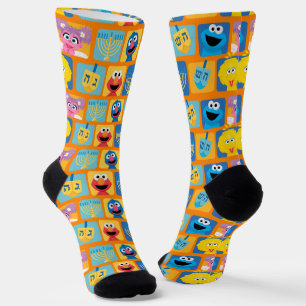 Chaussette Motif Hanoukka de Sesame Street