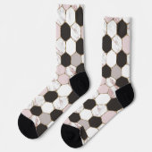 Chaussette Motif Hexagon de marbre géométrique moderne (Gauche)