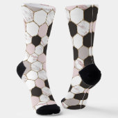 Chaussette Motif Hexagon de marbre géométrique moderne (Angulaire)