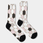 Chaussette Motif Hexagon de marbre géométrique moderne (Droite)