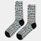 Chaussette Motif Hippopotame Hippo (Gauche)