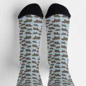 Chaussette Motif Hippopotame Hippo (Haut)