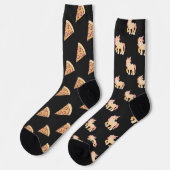 Chaussette Motif inégal de Pizza et Unicorns (Gauche)