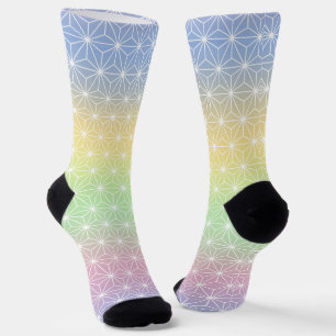Chaussette Motif japonais traditionnel Rainbow Hues