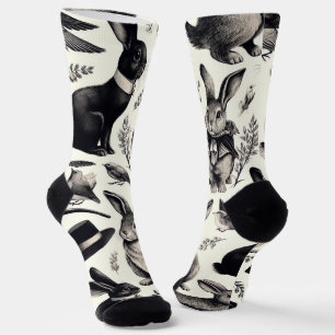 Chaussette Motif lapin Vintage