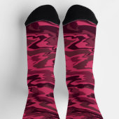 Chaussette Motif Liquide Ondulé Rose Foncé (Haut)