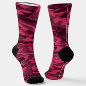 Chaussette Motif Liquide Ondulé Rose Foncé (Angulaire)