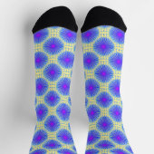 Chaussette Motif Mandala Bleu Jaune Rose (Haut)