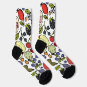 Chaussette Motif mignon de fruits et fraise l Blanc (Droite)