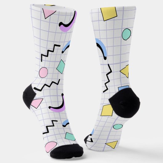 Chaussette Motif mignonne Graph pour son blanc (Angulaire)