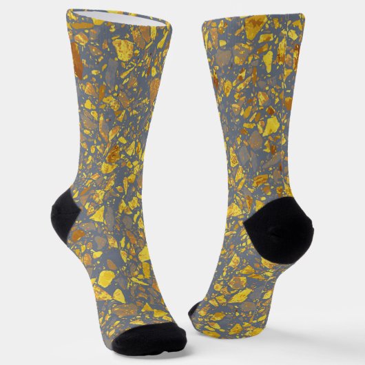 Chaussette Motif moderne Gold Terrazzo (Angulaire)