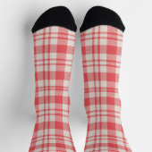 Chaussette Motif moderne rouge et blanc (Haut)